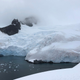 A glacier reaches the sea on the western Antarctic Peninsula, near Brown Station.